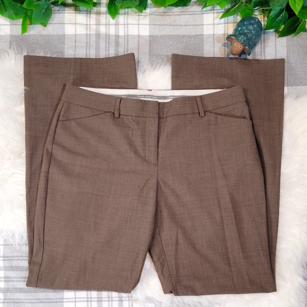 Express Design Studio Editor Brown Slacks